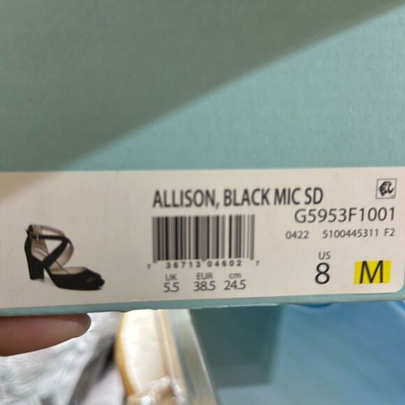 Lifestride Women's Allison Dress Sandal Black Size 8 Peep Toe Ankle Wrap New - Picture 7 of 8